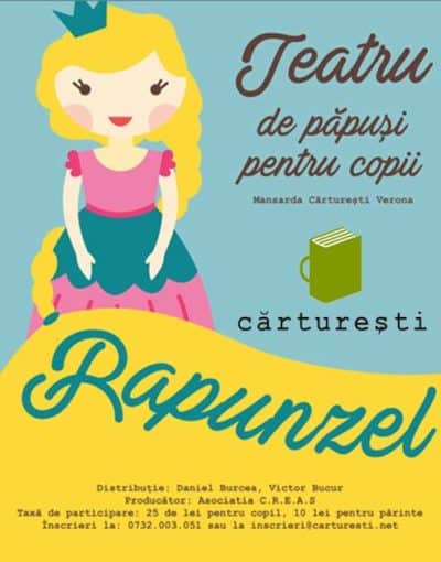 Creas - Teatru de păpuși pentru copii Rapunzel, distribuție și participare pentru evenimente.